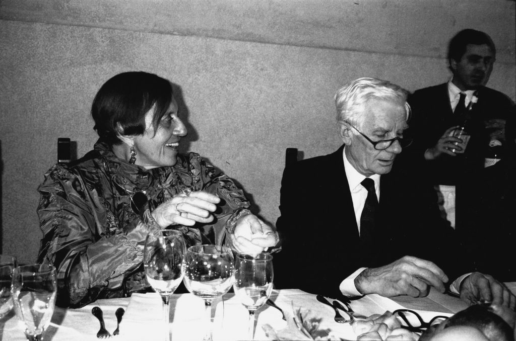 con Enrico Castellani, Mantova 1993, ph. Giorgio Colombo